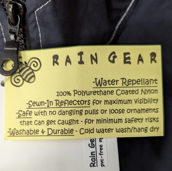 LETTUCE BEE | Rain Jacket, Navy Blue - Picture 8 of 9